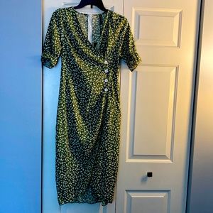 Dress, green with small flowers.  NWT..